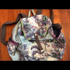 Lucky Geisha Print Backpack